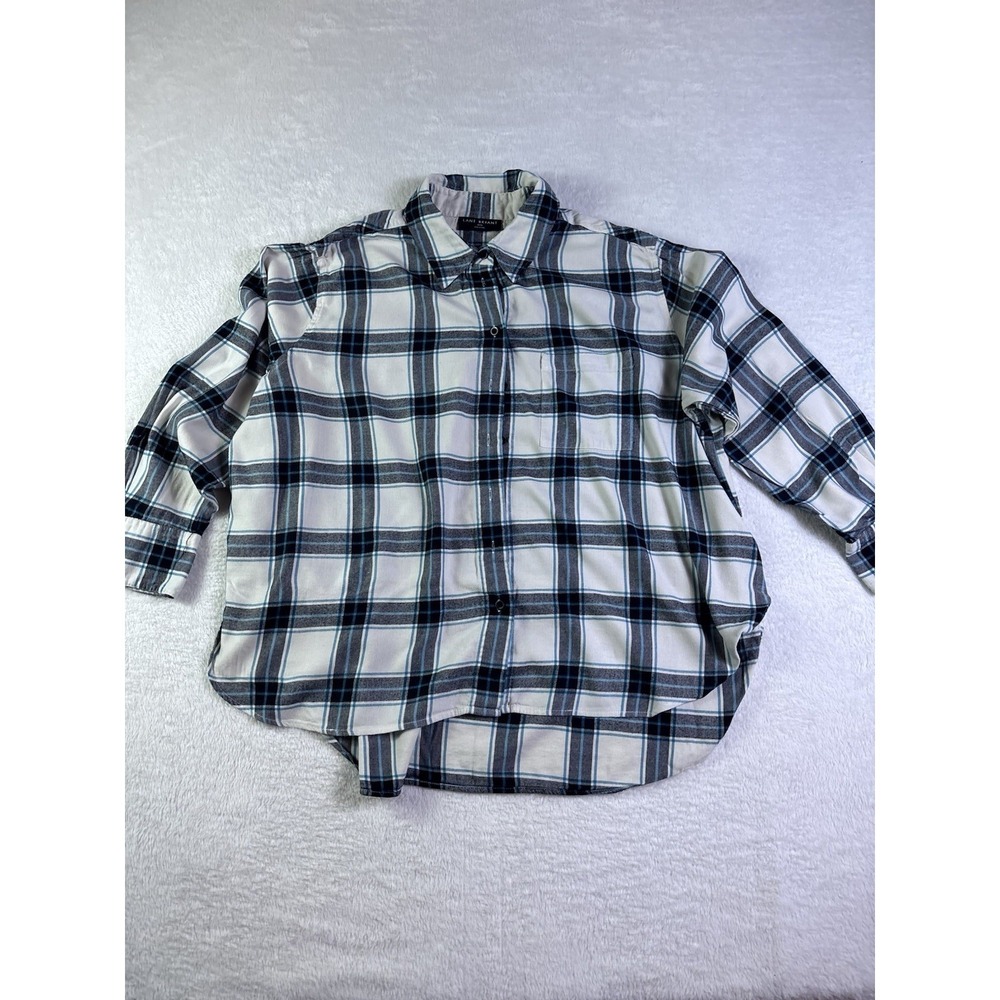 Lane Bryant Flannel Button Up Shirt Womens Size 18/20 Long Sleeve Casual Dress